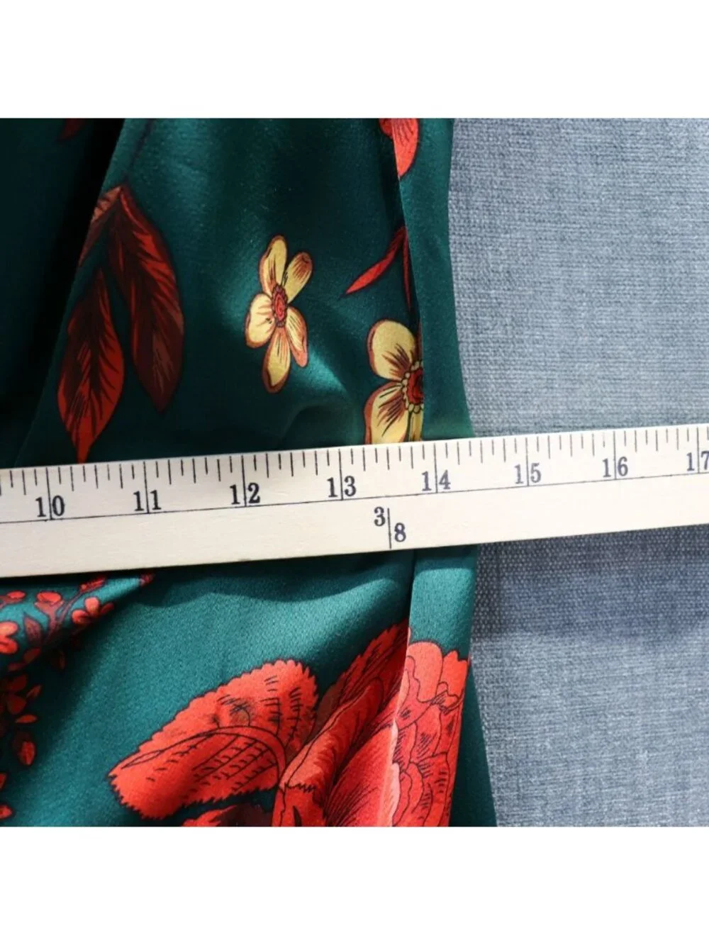 Pretty Little Thing Emerald Green Floral Strappy Satin Cowl Midi Dress NWT - Picture 14 of 16
